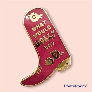 Pink Cowboy Boot Dolly Parton enamel pin